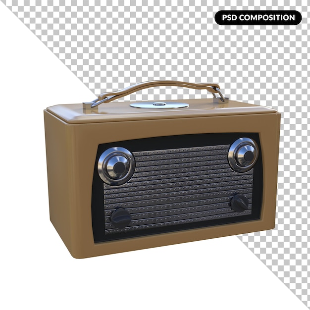 PSD radio classique isolée 3d