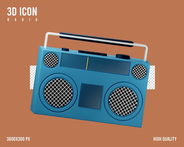 radio dell'illustrazione 3d