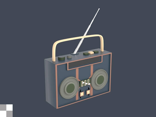 Radio di illustrazione 3D