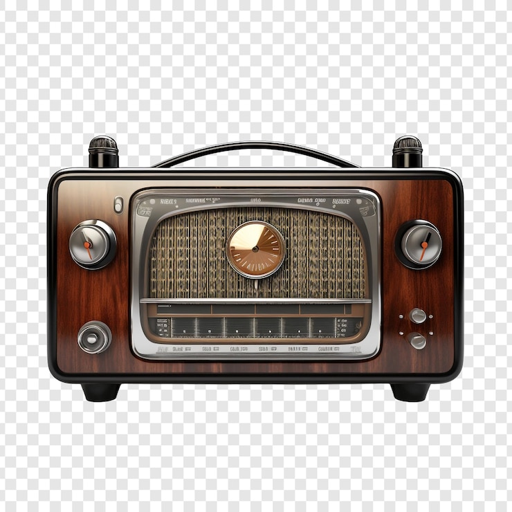 PSD radio isolato su sfondo trasparente