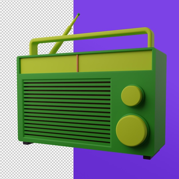 Radio-podcast-tool 3d-rendering-illustration