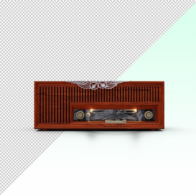 Rádio vintage isolado