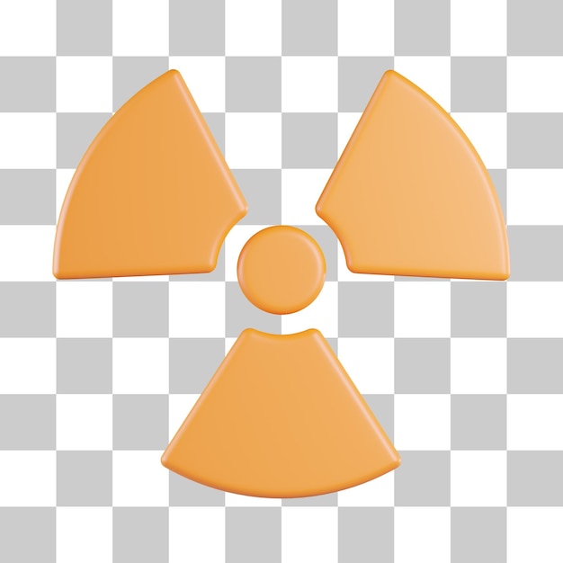 Radioaktives Zeichen 3D-Symbol