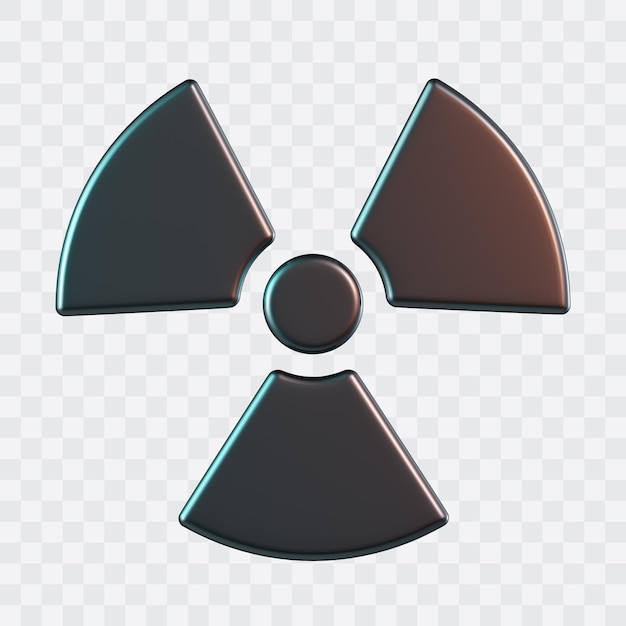 Radioaktives Zeichen 3D-Symbol