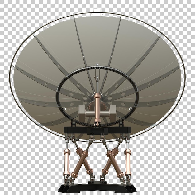 Radioantenne isoliert auf transparentem Hintergrund, 3D-Darstellung