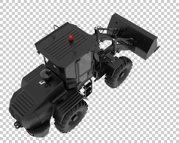Radlader auf transparentem Hintergrund 3D-Darstellung