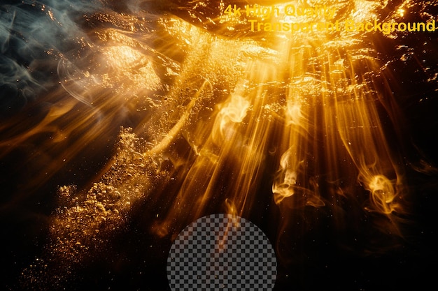 Des rafales de lumière soudaines et intenses souvent accompagnées sur un fond transparent
