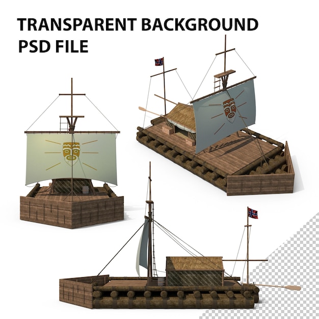 PSD raft kontiki png