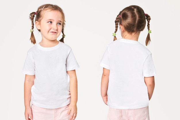 Ragazza in maglietta bianca modello PSD
