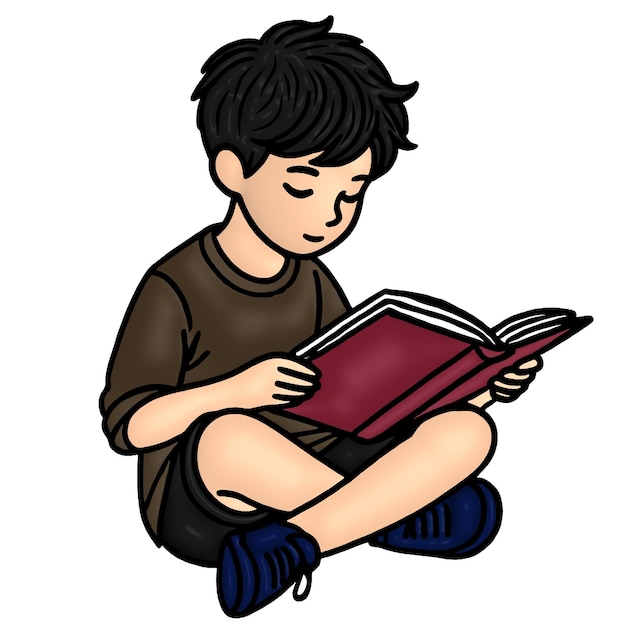 Ragazzo che legge un libro
