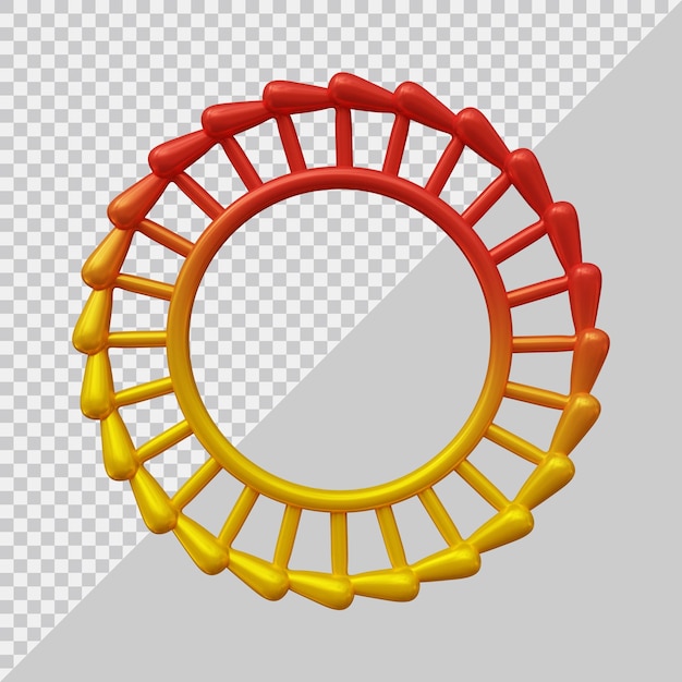 Rahmen mit modernem 3d-stil