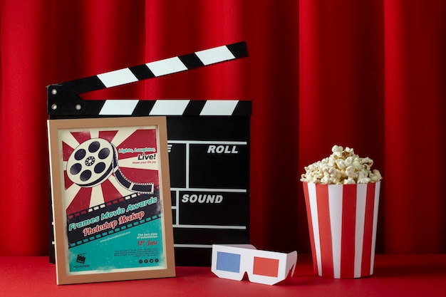Rahmen-Mock-up-Design für Filmpreise.