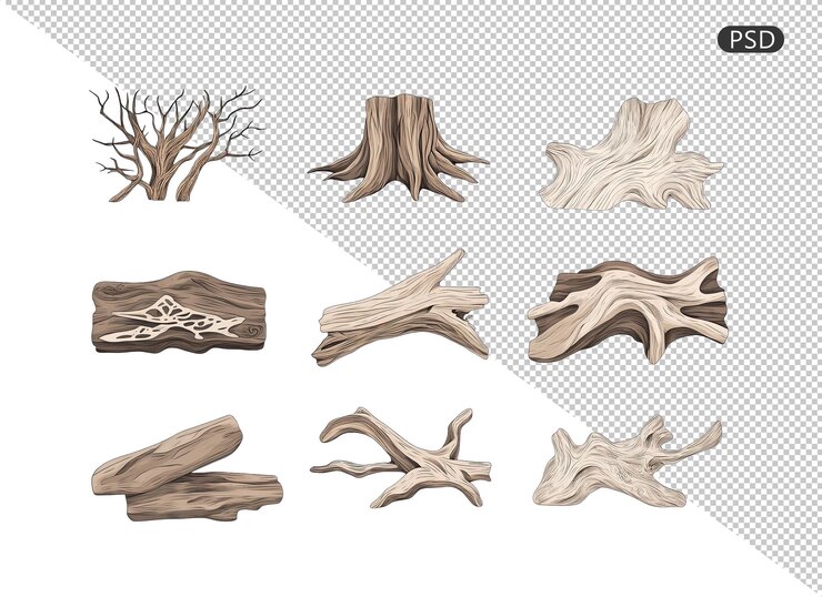 PSD raíces decorativas de banyan aéreas
