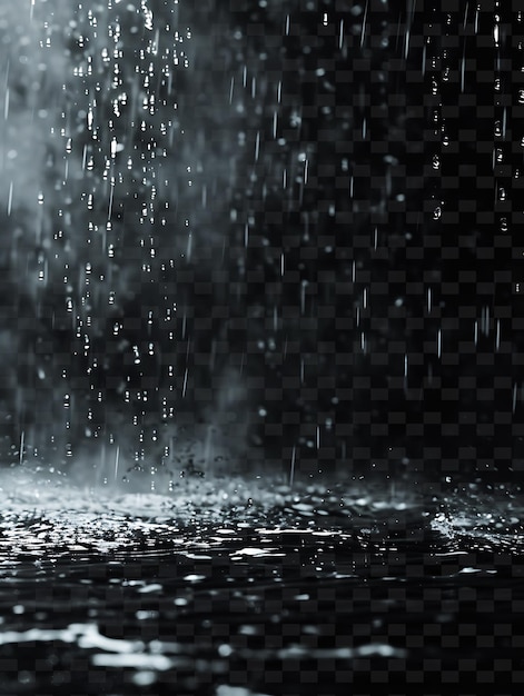 PSD rain drops on a black background