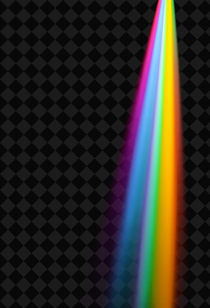 PSD rainbow beam brilha vibrantemente combinando todas as cores do fundo de néon inspirado no rai y2k