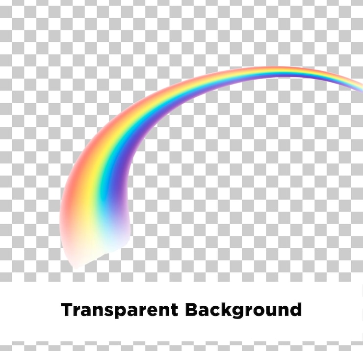 PSD rainbow isolated with transparent background