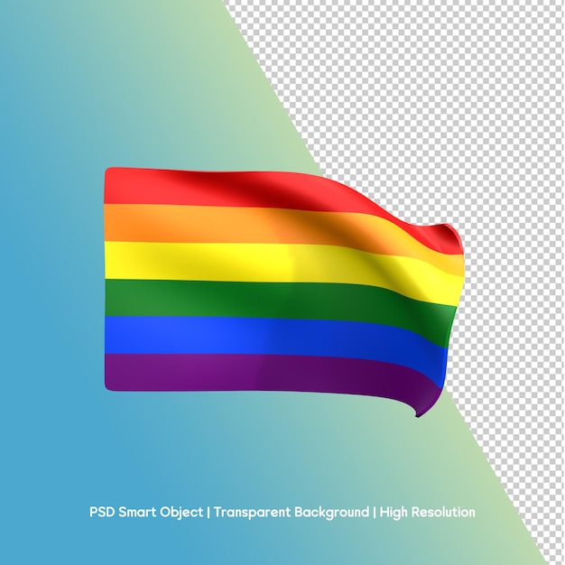 Rainbow Pride Flag Waving LGBTQ Symbol of Equality and Inclusion