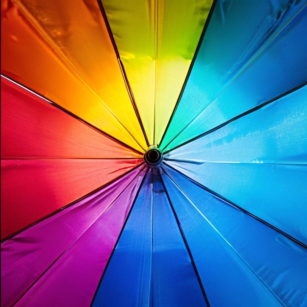 PSD rainbow sky umbrella em png