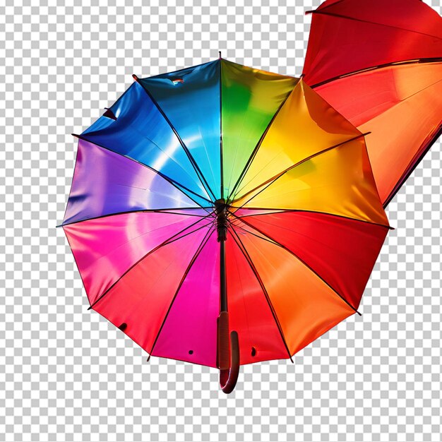 PSD rainbow sky umbrella em png