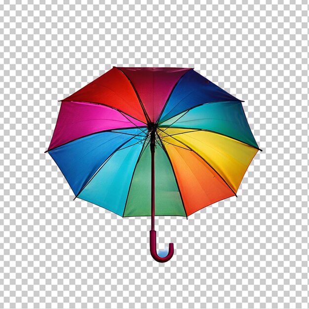 PSD rainbow sky umbrella em png