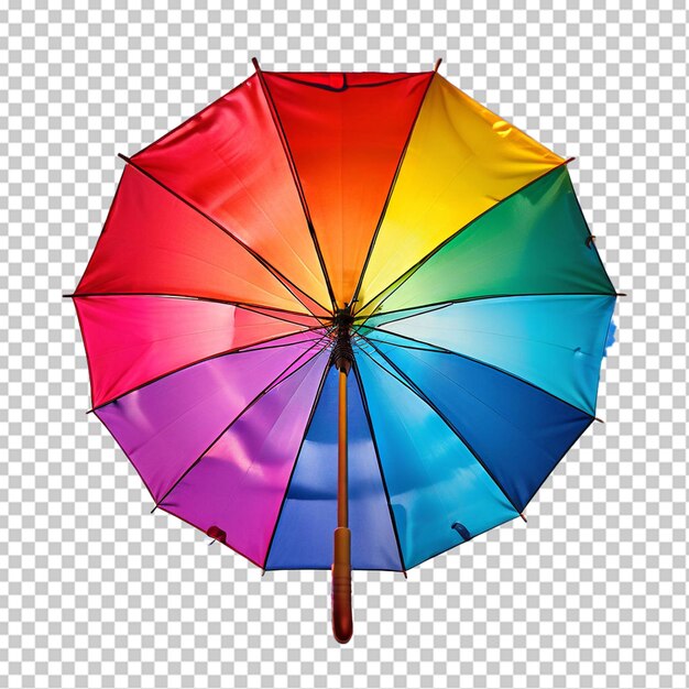 PSD rainbow sky umbrella em png