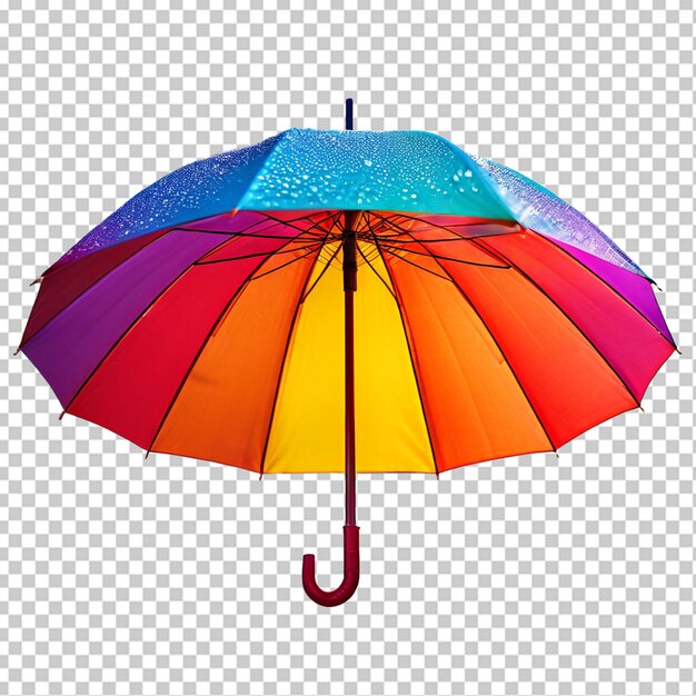 PSD rainbow sky umbrella em png