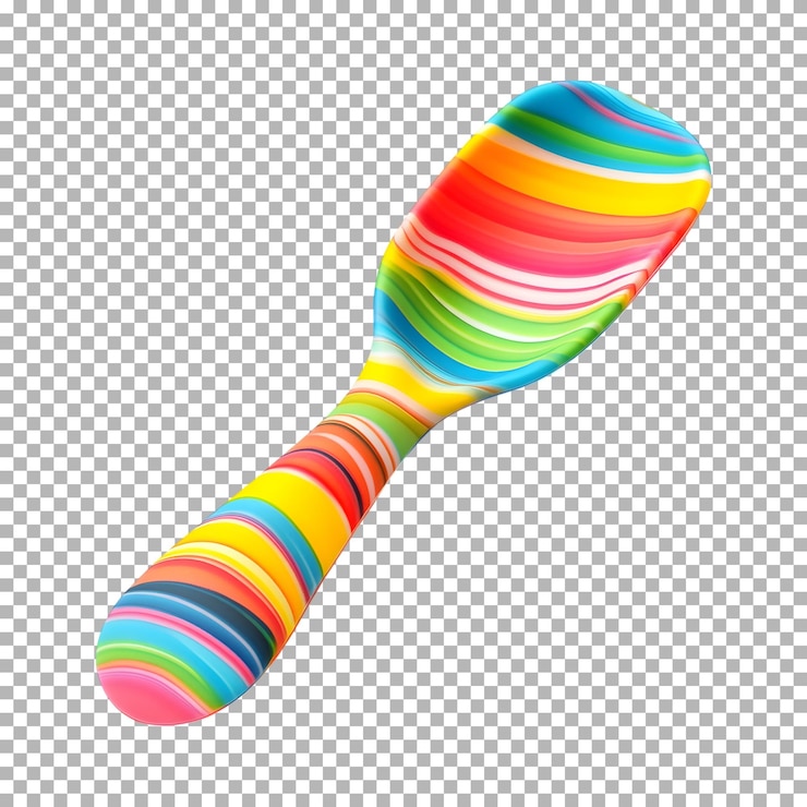 PSD rainbow striped spoon