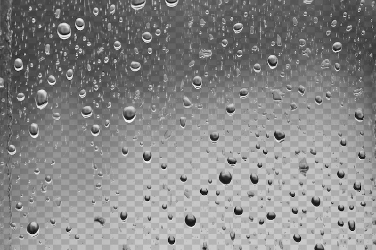 PSD raindrops on glass surface as an overlay background droplets