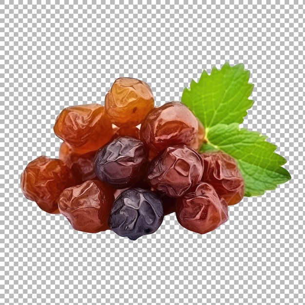PSD raisins secs isolés sur fond transparent