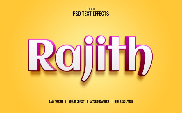 Rajith 3D Texteffekte PSD
