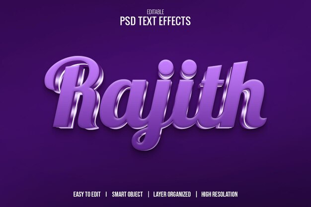 Rajith - Bearbeitbare PSD-Text-Effekte