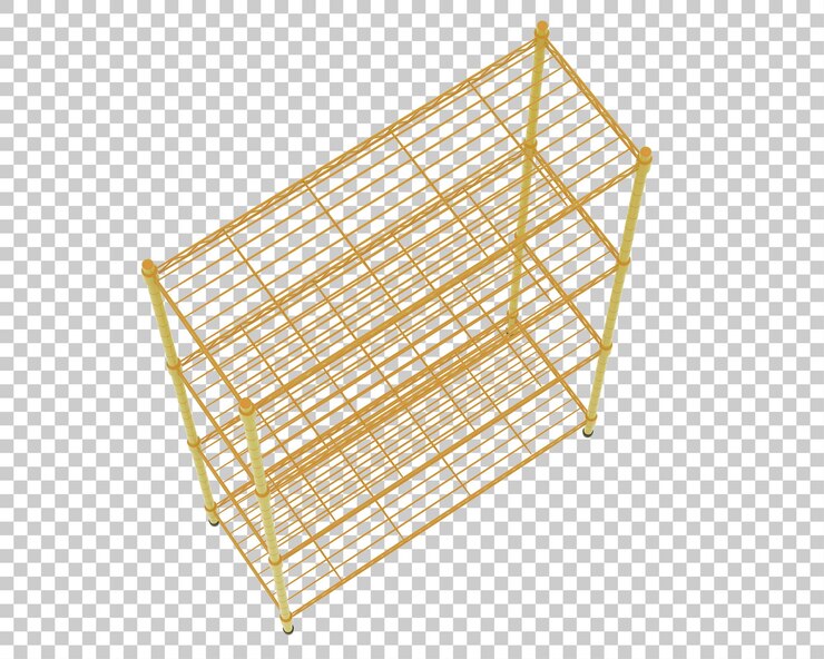 PSD rak industri bertingkat dengan latar belakang transparan render 3d ilustrasi