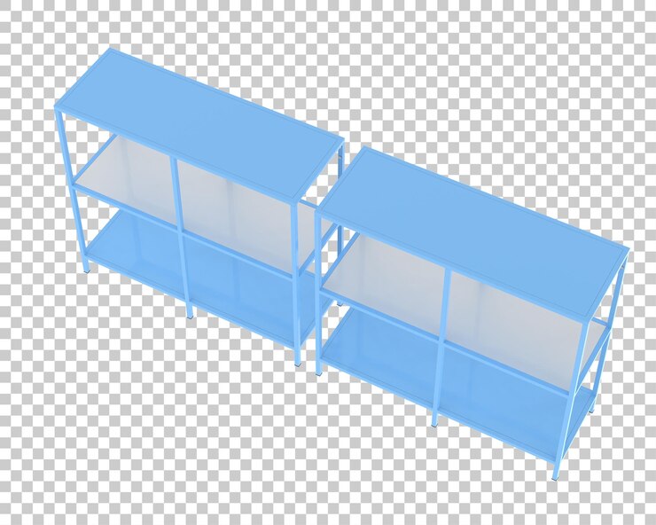 PSD rak terisolasi pada ilustrasi render 3d latar belakang transparan