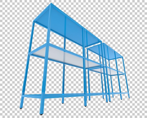 Rak terisolasi pada ilustrasi render 3D latar belakang transparan