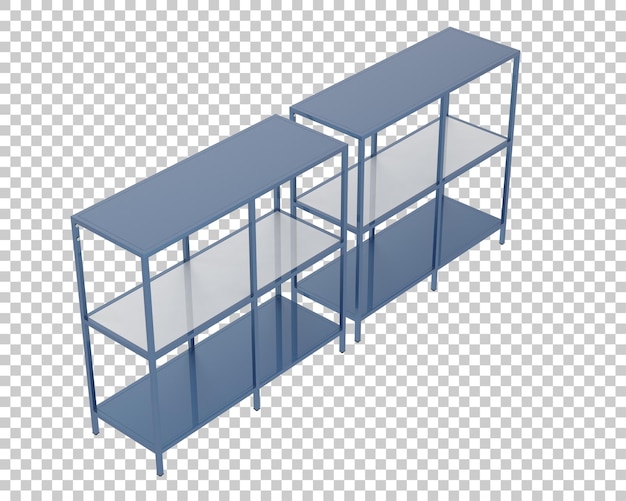 Rak terisolasi pada ilustrasi render 3D latar belakang transparan