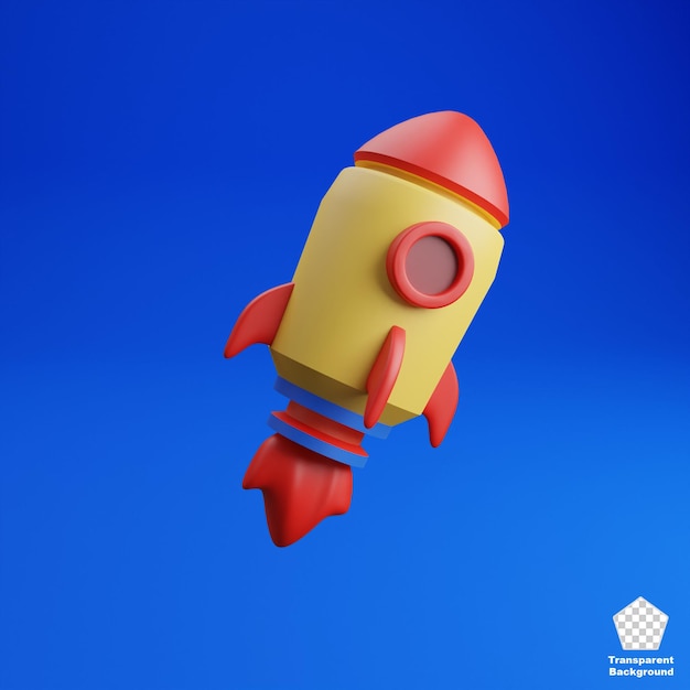 PSD rakete 3d illustration