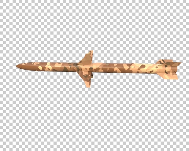Rakete isoliert auf dem Hintergrund 3D-Rendering-Illustration