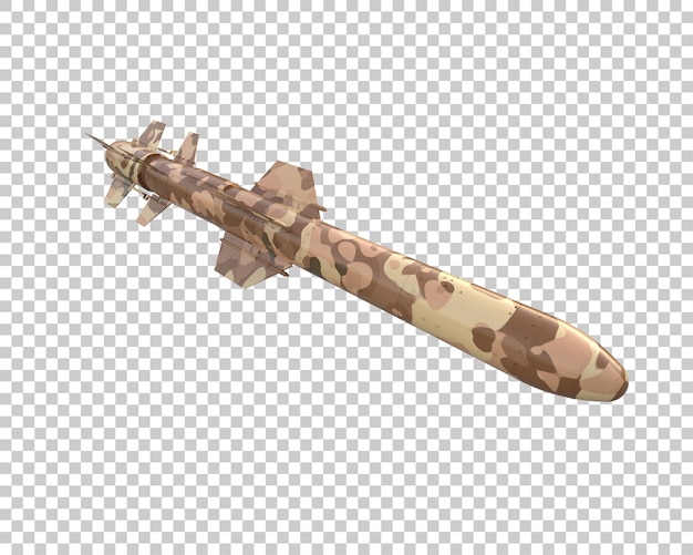 Rakete isoliert auf dem Hintergrund 3D-Rendering-Illustration