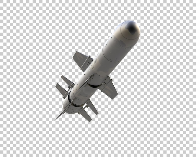 Rakete isoliert auf dem Hintergrund 3D-Rendering-Illustration
