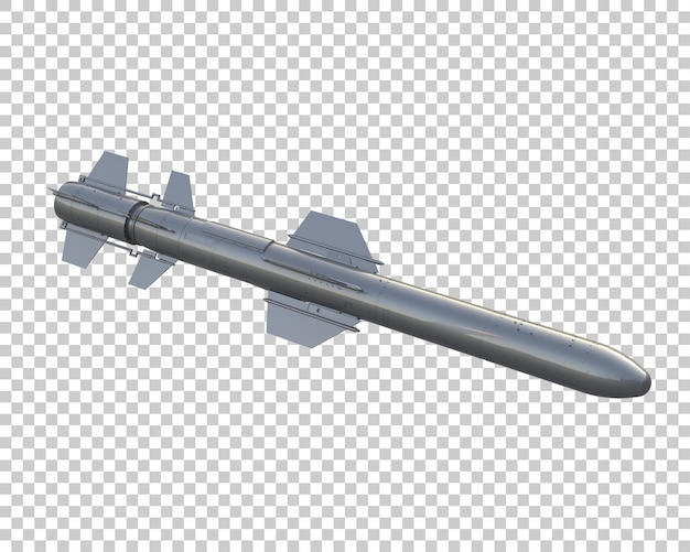 Rakete isoliert auf dem Hintergrund 3D-Rendering-Illustration