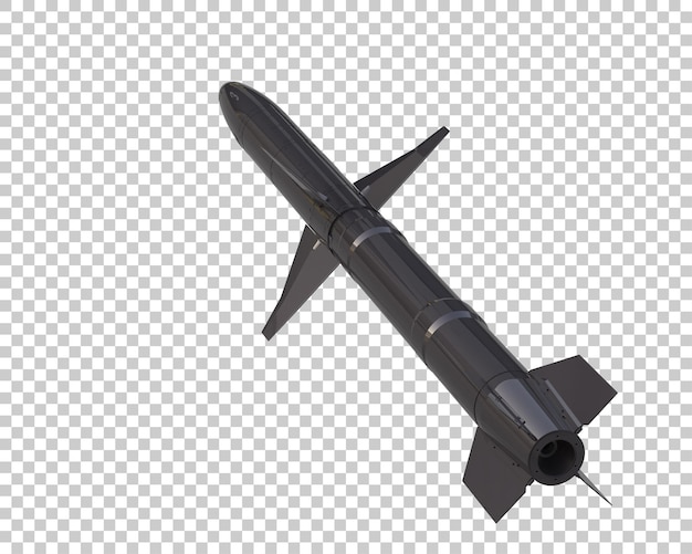 Rakete isoliert auf dem Hintergrund 3D-Rendering-Illustration