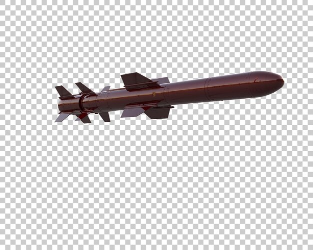 Rakete isoliert auf dem Hintergrund 3D-Rendering-Illustration