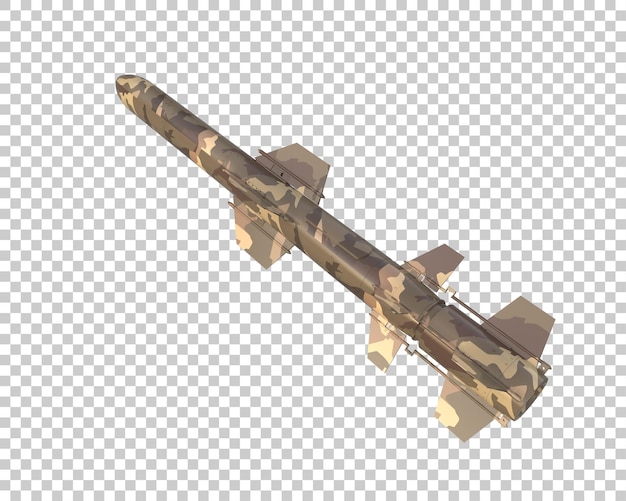 Rakete isoliert auf dem Hintergrund 3D-Rendering-Illustration