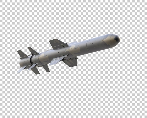 Rakete isoliert auf dem Hintergrund 3D-Rendering-Illustration