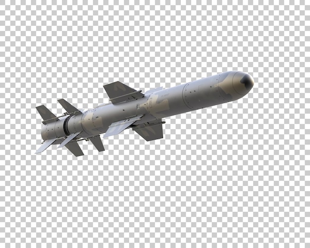 Rakete isoliert auf dem hintergrund 3d-rendering-illustration