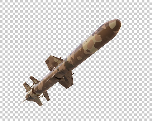 Rakete isoliert auf dem Hintergrund 3D-Rendering-Illustration