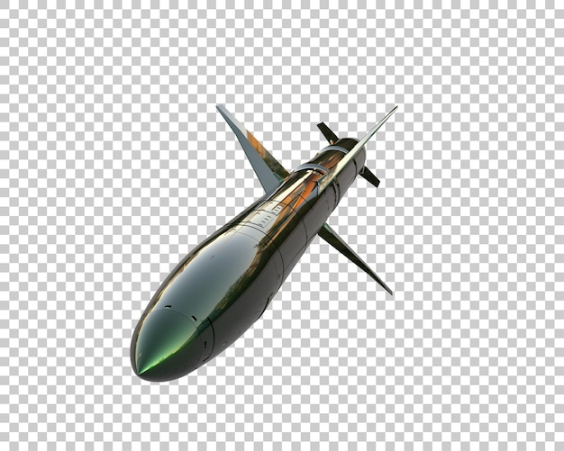 PSD rakete isoliert auf dem hintergrund 3d-rendering-illustration