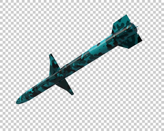 Rakete isoliert auf dem Hintergrund 3D-Rendering-Illustration