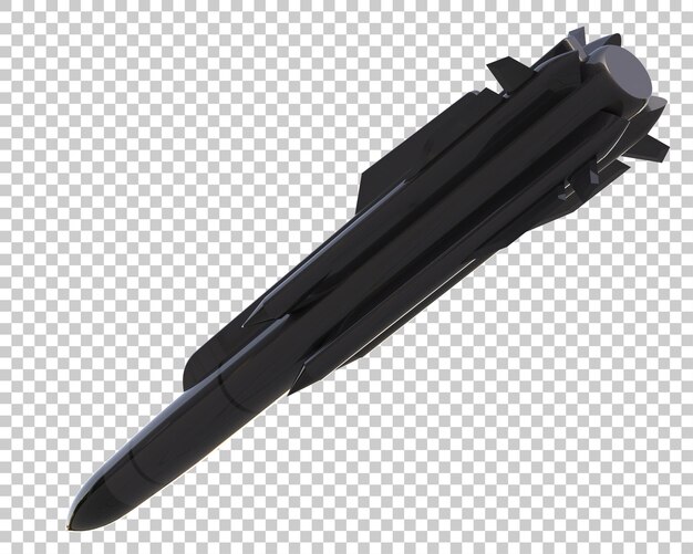 Rakete isoliert auf dem Hintergrund 3D-Rendering-Illustration