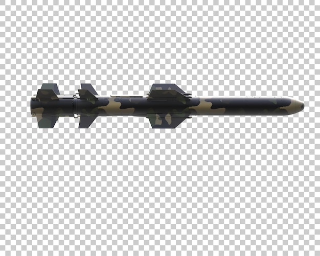 Rakete isoliert auf dem Hintergrund 3D-Rendering-Illustration